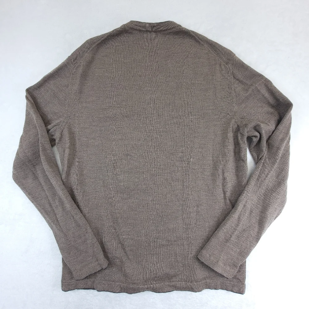 BOSS Hugo Boss Mens M/L Virgin Wool V-Neck Sweater Brown 41